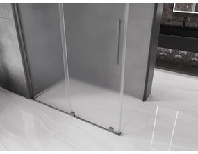 Mexen Velar, sprchový kút s posuvnými dverami 160 x 90 cm, 8mm sklo námraza, grafit brúsený, 871-160-090-31-66