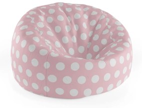 Sablio Sedací vak Cocoon Biele bodky - 115 x 75 cm x 45 cm