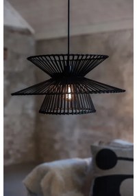 Markslöjd 108784 - Luster na lanku DUPLICI 1xE27/40W/230V čierna/bambus