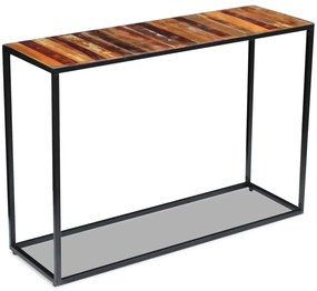 vidaXL Konzolový stolík, recyklovaný masív 110x35x76 cm