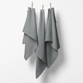 Biante Mušelínová plienka/dečka Nature MSN-062 Sivá - ZVÝHODNENÁ SADA 3 KS 100x100 cm - Sada 3 ks