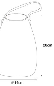 Sada 2 stolových lamp bielych RGBW nabíjateľných IP54 - Pion