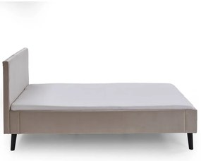 Biela/krémovobiela čalúnená dvojlôžková posteľ bez roštu 140x200 cm Leira – Meise Möbel