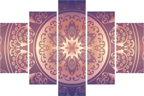 Obraz - Mandala na fialovom gradiente (150x105 cm)