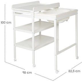 Biely prebaľovací pult Style grau – Roba