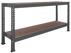 Trestles Nekonečný priemyselný regál 1400x2200x600, 2 police Farba: Sivá