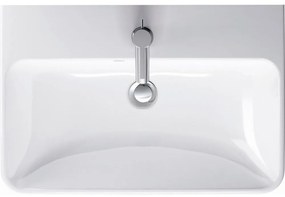 DURAVIT ME by Starck závesné umývadlo Compact, s otvorom, s prepadom, 600 x 400 mm, biela, s povrchom WonderGliss, 23436000001