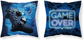 DETEXPOL Obliečka na vankúšik Game Over blue micro  Polyester, 40/40 cm