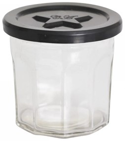 Sklenená dóza s čiernym viečkom French Jam - Ø 9.5*10 cm