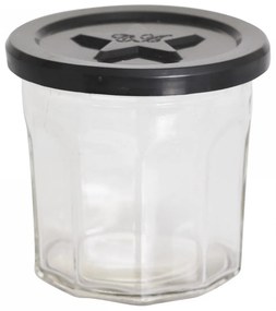 Sklenená dóza s čiernym viečkom French Jam - Ø 9.5*10 cm