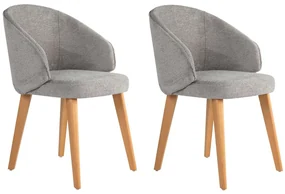 Súprava jedálenských stoličiek Bentley Grey and Light Oak, 2 ks