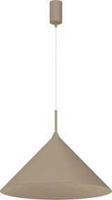 Závesné svietidlo Capital, 1x tmavobéžové kovové tienidlo, (fi 46cm), be