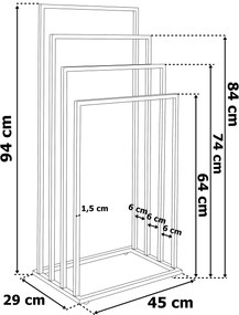 Dekorstudio Vešiak na uteráky 4-ramenný - chrómový