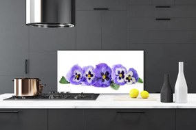 Sklenený obklad Do kuchyne Plátky kvet sirôtky 125x50 cm