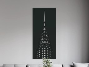 drevko Obraz Chrysler Building, New York Rozmer obrazu: 65 x 29 cm, Farba dekorácie: Čierna