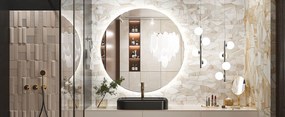 Okrúhle zrkadlo SMART 90 cm - s LED podsvietením a vyhrievaním