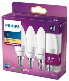 SADA 3x LED Žiarovka Philips B35 E14/5,5W/230V 2700K 8718699773175