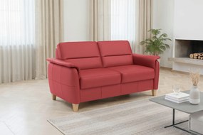 XXXLutz TROJMIESTNA POHOVKA, červená, pravá koža Sit & More - Sedačky - 0001440332G0