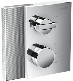 Axor Edge - Termostat pod omietku s uzatváracím ventilom - diamantový brus, chróm 46751000