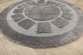 Kúpeľňový koberček Ocean sivý kruh