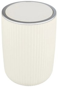 Krémovobiely odpadkový kôš Wenko Agropoli, výška 27 cm