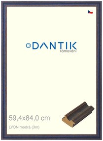 DANTIK rám na obraz 59,4x84 | LYON modrá (Plexi Čiré)