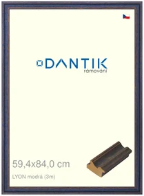 DANTIK rám na obraz 59,4x84 | LYON modrá (Plexi Čiré)