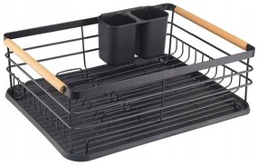 AKCIA Kovový odkvapkávač na riad AVERO čierny II. akosť