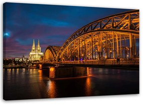 Gario Obraz na plátne Most a katedrála v Kolíne nad Rýnom Rozmery: 60 x 40 cm