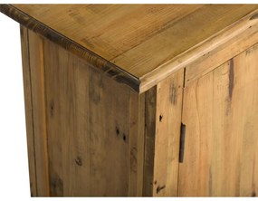 furniture-nabytek.cz - Masívna umývadlová skrinka Rangoon z recyklovanej borovice, lakovaná, hnedá – 70×32×61 cm