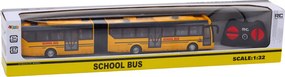 LEAN Toys Kĺbový školský autobus na diaľkové ovládanie RC 1:32, žltý