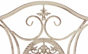 Súprava kovových stoličiek a stola Aldeano (SET 2+1) - Krémová antik