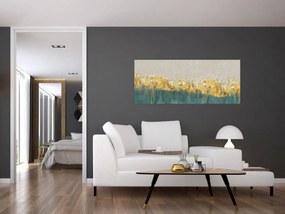 Obraz - Textúra so zlatým dekorom (120x50 cm)