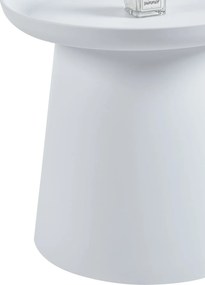 Dekorstudio Okrúhly plastový kávový stolík 50cm - biely