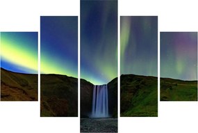 Obraz - Polárna žiara na Islande (150x105 cm)