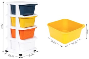 Organizér so 4 výsuvnými plastovými zásuvkami