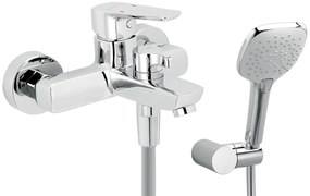 Novaservis Novaservis, vaňová nástenná batérie ECO s ručnou bodovou súpravou, 150 mm, chrómová, 58020-0
