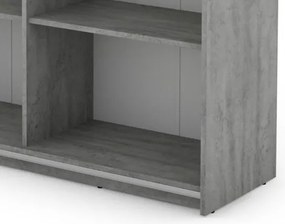 Šatníková skriňa Carlos 125/43 2D, šedý betón, 125 cm