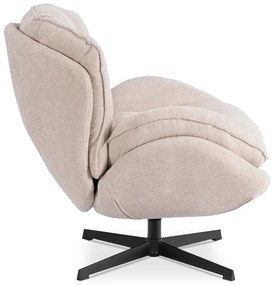 Relaxačné otočné kreslo DALILA krémové