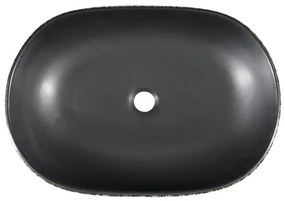 Sapho - Umývadlo na dosku PRIORI 60x40 cm keramika/čierna/modrá