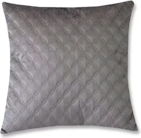 Dekoračný vankúš Christene 45x45 cm, tmavo šedý s kosoštvorcami%