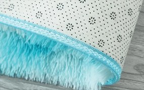 Protišmykový koberec SHAGGY ombré, modrý