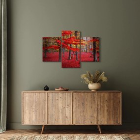Obraz - Červený les (90x60 cm)