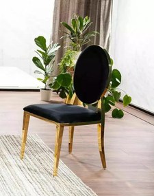 Stolička King Velvet čierna