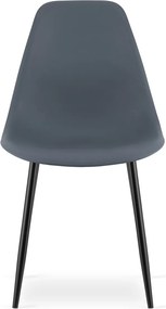 AKCIA Bridlicovo sivá stolička OSAKA s čiernymi nohami II. akosť