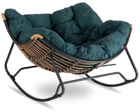 PROXIMA.store - Dizajnové hojdacie záhradné kreslo ELTON FARBA: zelená