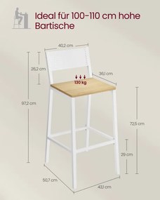 Set dvoch barových stoličiek LBC070W09 (2 ks)
