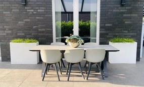 Kvetináč ELEMENTO, sklolaminát, šírka 88 cm, biely mat