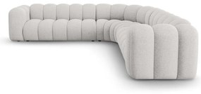 Svetlosivá ženilková modulárna rohová pohovka Lupine – Micadoni