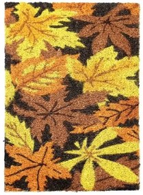 BO-MA, Rohožka Kokos Listy – na von aj na doma, 40x60, viacfarebná, chodba / predsieň